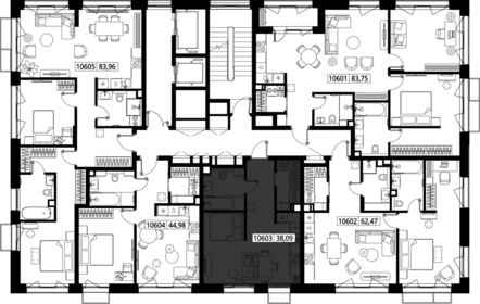 Квартира 38,1 м², 1-комнатная - изображение 2