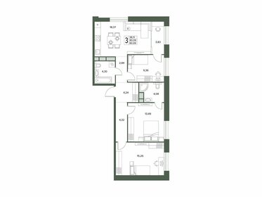 Квартира 80,1 м², 3-комнатная - изображение 1