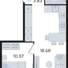 Квартира 38,2 м², 1-комнатная - изображение 2
