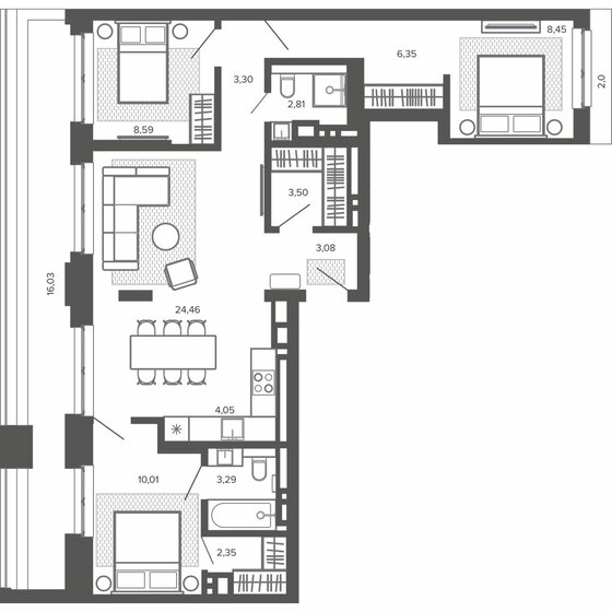 109,2 м², 3-комнатная квартира 22 400 000 ₽ - изображение 32