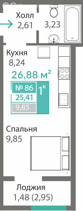 Варианты планировок ЖК «БЛАГО» - планировка 1