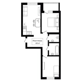 Квартира 60 м², 3-комнатная - изображение 1