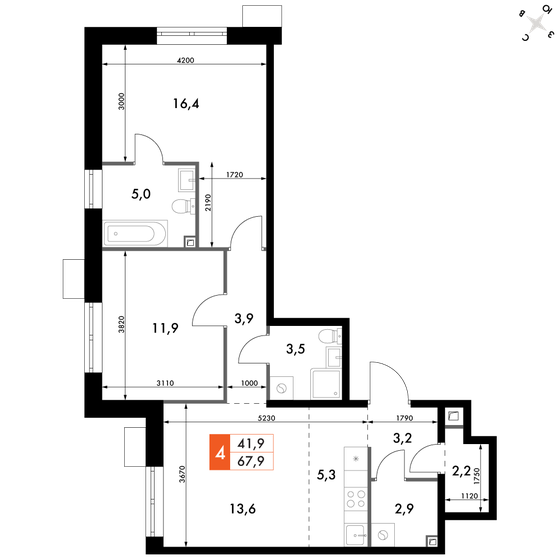 78 м², 3-комнатная квартира 17 959 998 ₽ - изображение 25