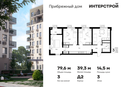 Квартира 79,6 м², 3-комнатная - изображение 1