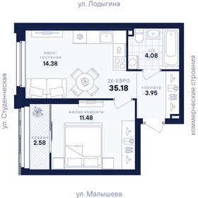Квартира 35,2 м², 1-комнатная - изображение 1