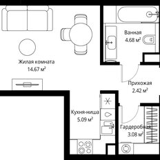 Квартира 29,9 м², студия - изображение 3