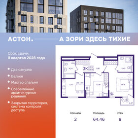 Квартира 64,5 м², 2-комнатная - изображение 1