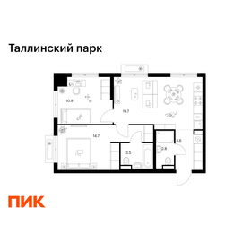 Квартира 56,2 м², 2-комнатная - изображение 1