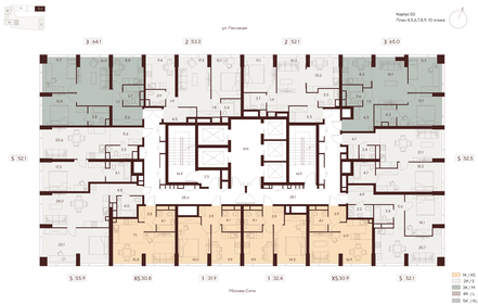 Квартира 52,1 м², 2-комнатная - изображение 2
