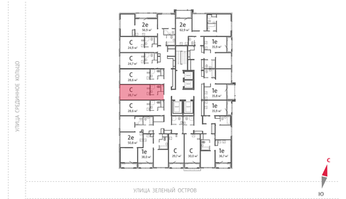 Квартира 28,7 м², студия - изображение 3