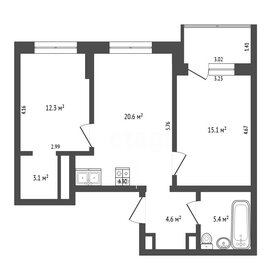 Квартира 61,1 м², 3-комнатная - изображение 1