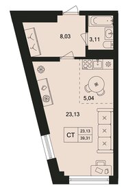 Квартира 39,3 м², 1-комнатная - изображение 1