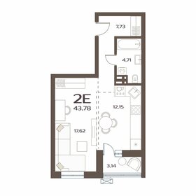 Квартира 43,8 м², 1-комнатная - изображение 1