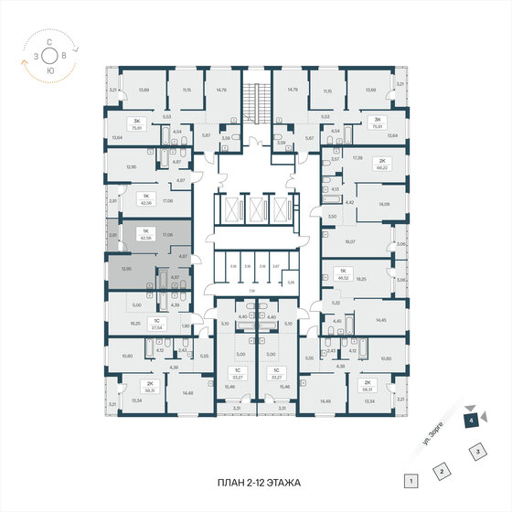 40,9 м², 1-комнатная квартира 4 500 000 ₽ - изображение 93