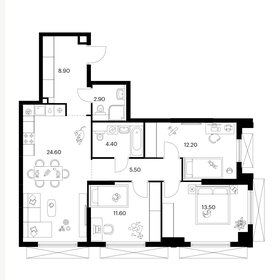 Квартира 83,6 м², 3-комнатная - изображение 1