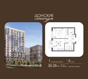 Квартира 30,3 м², 1-комнатная - изображение 1