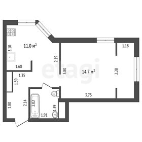 Квартира 34,7 м², 1-комнатная - изображение 1