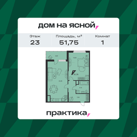 Квартира 51,8 м², 1-комнатная - изображение 1