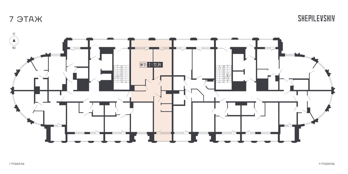 72,3 м², 2-комнатная квартира 43 404 000 ₽ - изображение 51