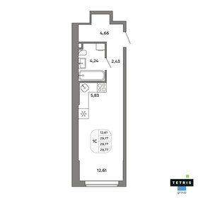 Квартира 29,8 м², студия - изображение 2