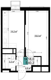 Квартира 40,2 м², 1-комнатная - изображение 1