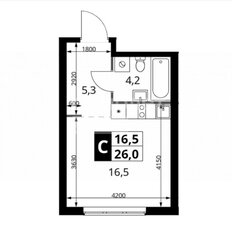 Квартира 26 м², студия - изображение 2