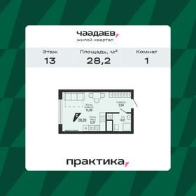 Квартира 28,2 м², студия - изображение 1