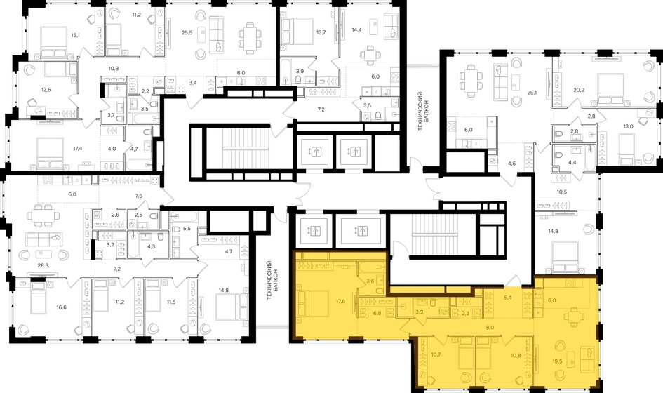 82,5 м², 3-комнатная квартира 24 900 000 ₽ - изображение 64