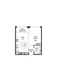 Квартира 42,5 м², 1-комнатная - изображение 1