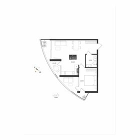 Квартира 58,3 м², 2-комнатные - изображение 1