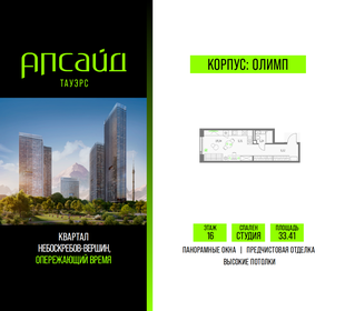 Квартира 33,4 м², студия - изображение 1