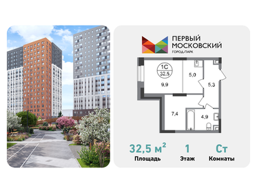 Квартира 32,5 м², студия - изображение 1