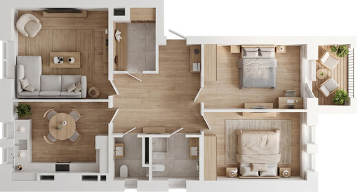 Квартира 95,3 м², 3-комнатная - изображение 1