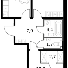 Квартира 55,7 м², 2-комнатная - изображение 2