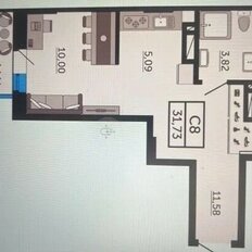 Квартира 32 м², студия - изображение 2