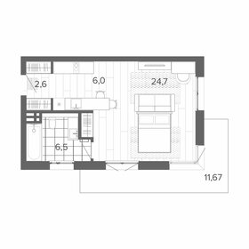 Квартира 43,3 м², студия - изображение 1