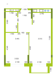 Квартира 50,9 м², 1-комнатная - изображение 1