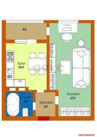 Квартира 37 м², 1-комнатная - изображение 1