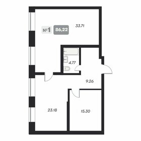 Квартира 86,2 м², 3-комнатные - изображение 1