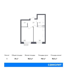 Квартира 31 м², 1-комнатная - изображение 1