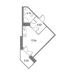 23 м², квартира-студия 5 499 990 ₽ - изображение 41