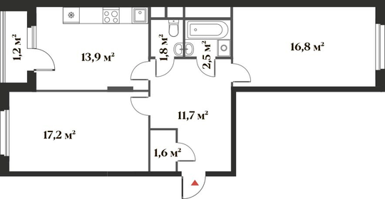 67,1 м², 2-комнатная квартира 15 857 572 ₽ - изображение 18