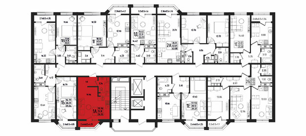 26,4 м², квартира-студия 3 557 250 ₽ - изображение 37