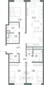 Квартира 91 м², 3-комнатная - изображение 1