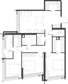 111,4 м², 3-комнатная квартира 84 030 736 ₽ - изображение 15