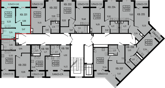 Квартира 36,9 м², 1-комнатная - изображение 2