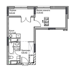 33,7 м², 1-комнатная квартира 4 970 000 ₽ - изображение 93