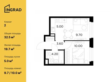 Квартира 32,5 м², 2-комнатная - изображение 1