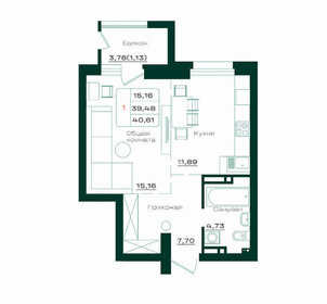 43 м², 1-комнатная квартира 6 095 000 ₽ - изображение 56