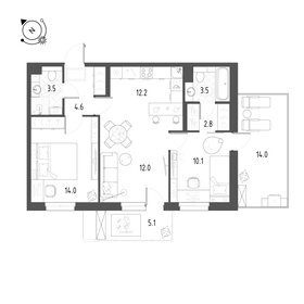 65,5 м², 3-комнатная квартира 12 000 000 ₽ - изображение 69